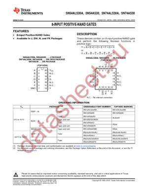 SN74ALS30ADRE4 datasheet  